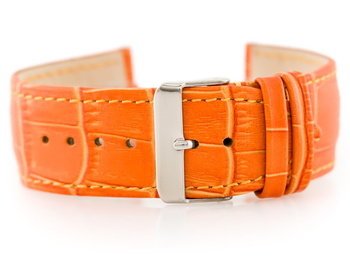 Kožený Řemínek K Hodinkám W64 - Oranžový 26mm