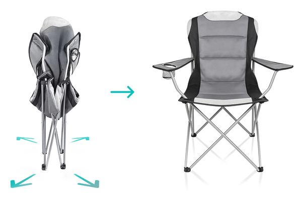 Rybářské křeslo, turistické, kempingové, plážové křeslo - skládací DELTA