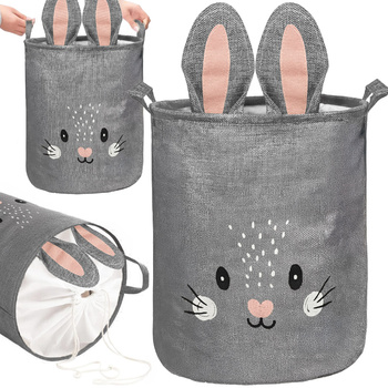 Koš na hračky, oblečení a prádlo se stahovací šňůrkou Susie 43L