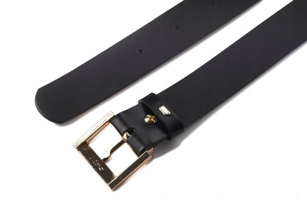 Minimalistický dámský pásek s hranatou sponou