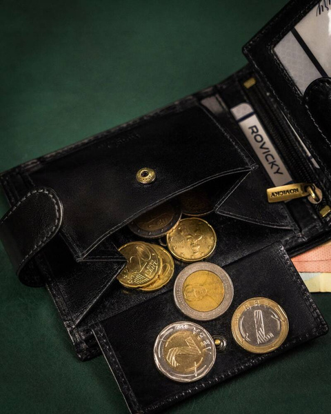 Velká, kožená pánská peněženka na patentku